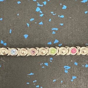 Elegant Multi-Color Gemstone Bracelet